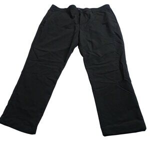 Banana Republic Straight Pants Black Mens Size 40 X 29 Zipper Fly Pockets Golf